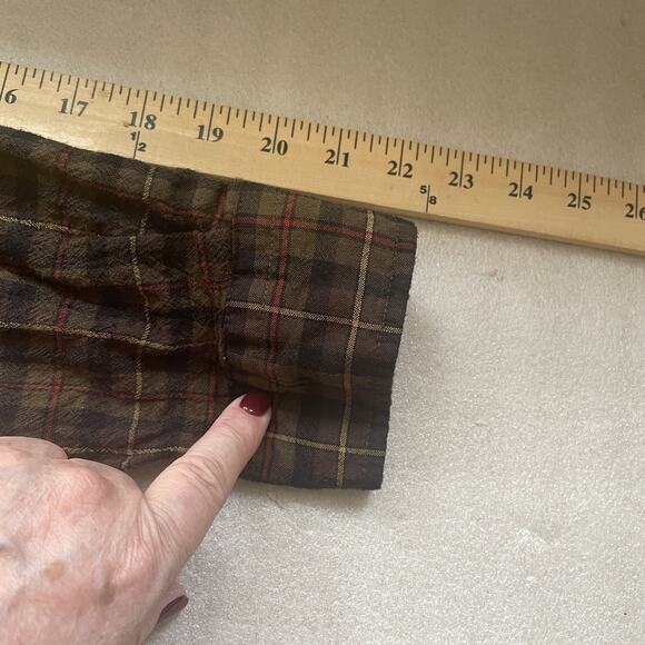 Vintage 90s Sir Pendleton Shirt Men XXL Brown Plaid Wool Button Down Runs Small - Picture 9 of 11